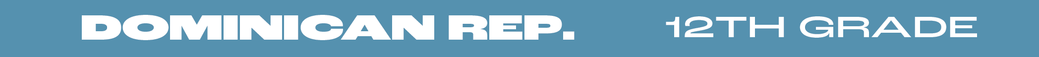 Dominican Republic — Grades 6–12 — tap to expand details